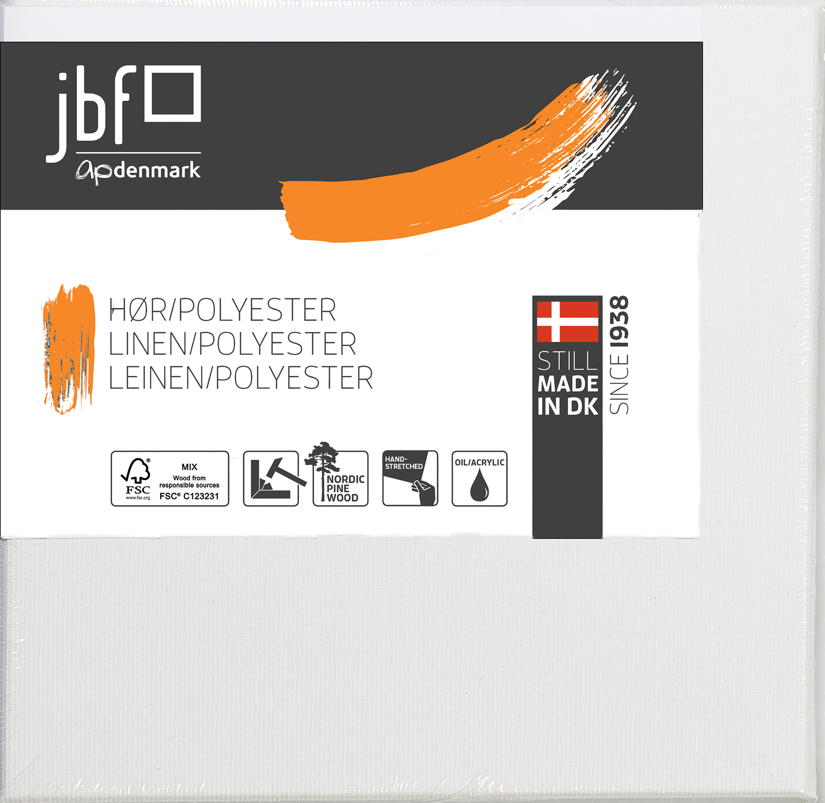 100 x 100 cm Blindramme galleri med Økonomisk Hør Polyester lærred Billede af 100 x 100 cm Blindramme galleri med Økonomisk Hør Polyester lærred