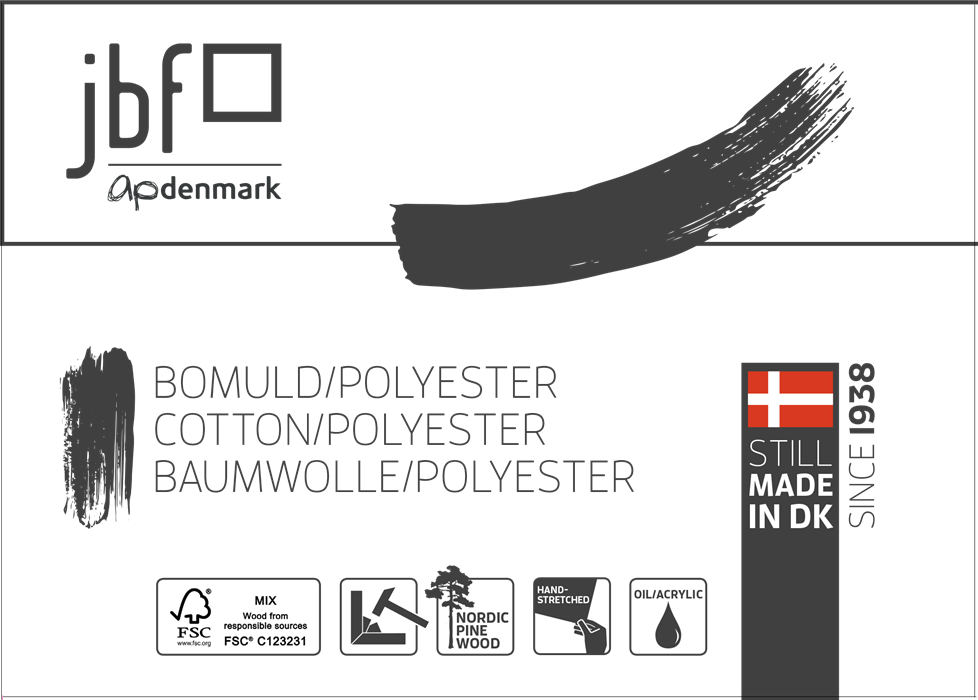 SORT BOMULD POLYESTER LÆRRED - 330 GRAM - MELLEM STRUKTUR